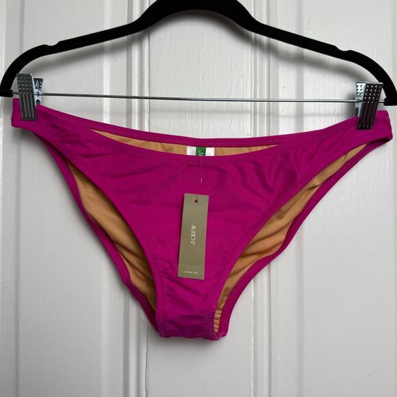 J. Crew Heritage 1989 High-leg Bikini Bottom Womens Fuchsia Large Swimwear NWT - Picture 1 of 4